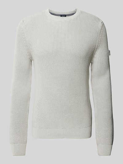 JOOP! Jeans Gebreide pullover met ronde hals, model 'Haro' Lichtgrijs - 2