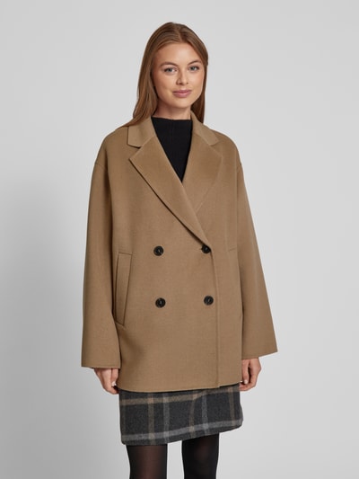 Marc O'Polo Regular Fit Wolljacke mit doppelreihiger Knopfleiste Camel 4