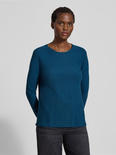 Tom Tailor Regular Fit Strickpullover aus Baumwoll-Viskose-Mix Petrol 4