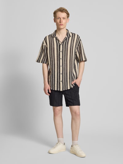 Only & Sons Regular fit vrijetijdsoverhemd met reverskraag, model 'DANI' Zwart - 1