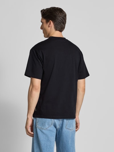 WOODBIRD T-Shirt mit Label-Stitching Modell 'Baine' Black 5