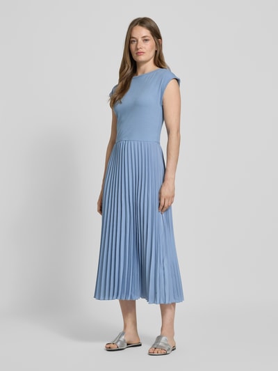 Tommy Hilfiger Fit-and-flare-midi-jurk met plissérok
 Lichtblauw - 1