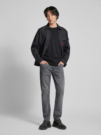 BOSS Slim Fit Jeans im 5-Pocket-Design Modell 'Delaware' Mittelgrau 1