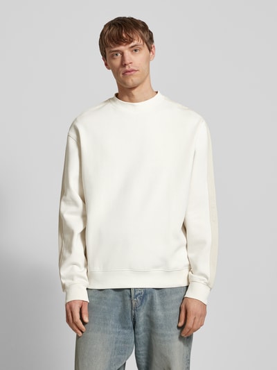 Calvin Klein Jeans Oversized sweatshirt van katoenmix Offwhite - 4