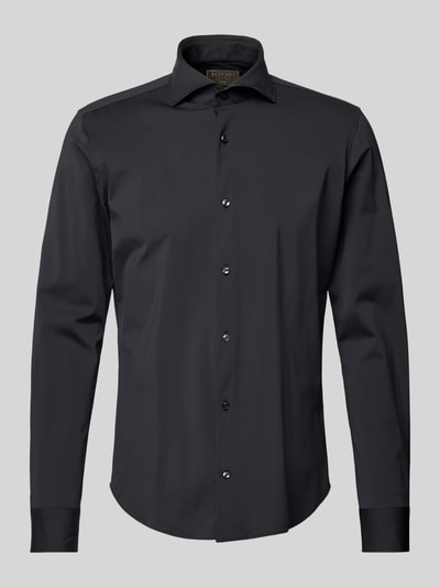 JOOP! Collection Slim Fit Business-Hemd mit Knopfleiste Modell 'Pai' Black 1