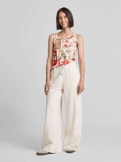 monari Top mit Motiv-Prints Hellrot 1