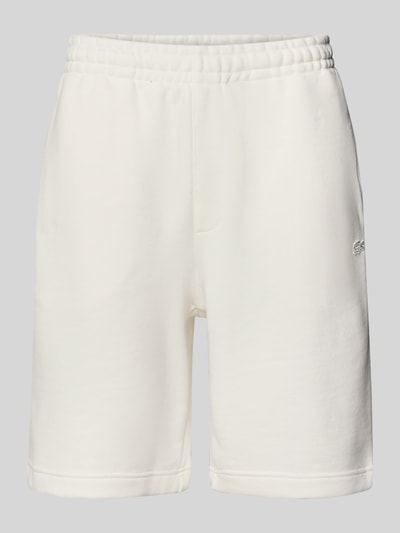 Produktfoto, Relaxed Fit Sweatshorts aus reiner Baumwolle von Lacoste in Unifarben, elastischer Bund, seitliche Eingrifftaschen, Logo-Detail.
