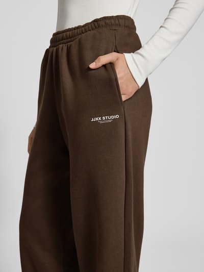 JJXX Sweatbroek met elastische band Donkerbruin - 3