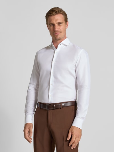BOSS Slim fit zakelijk overhemd van premium materiaal, model 'HANK' Wit - 4