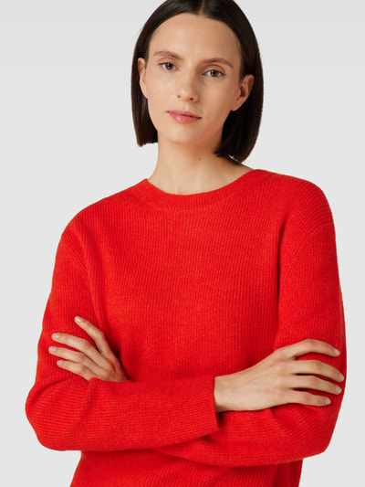 comma Casual Identity Gebreide pullover in effen design Rood - 3