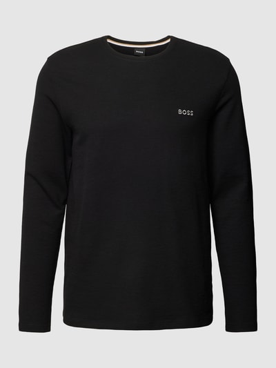 BOSS Shirt met lange mouwen en structuurmotief, model 'Waffle' Zwart - 2