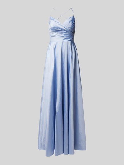 Luxuar Abendkleid in Wickel-Optik Hellblau 2