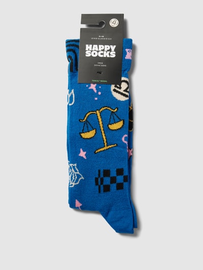 Happy Socks Sokken met all-over motief, model 'Libra' Blauw - 3