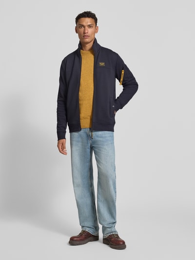 PME Legend Bluza rozpinana z fakturowanym wzorem Granatowy 1