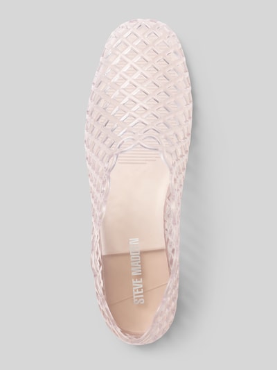 Produktfoto, Ballerinas mit glatter Sohle Modell 'Grove2.0' von Steve Madden in zartem Rosa, rautenförmige Struktur, abgerundete Spitze, Schlupfform, Damen Ballerinas mit 1 cm Absatzhöhe, 7 cm Schafthöhe, 15 cm Schaftweite, Draufsicht