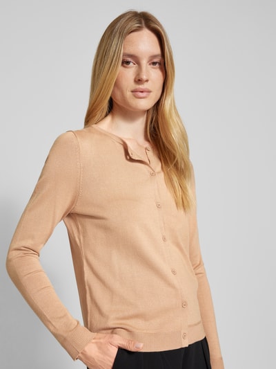 Christian Berg Woman Vest met knoopsluiting Camel gemêleerd - 3