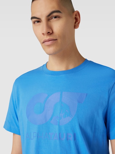 AlphaTauri T-shirt met logoprint, model 'JERO' Koningsblauw - 3