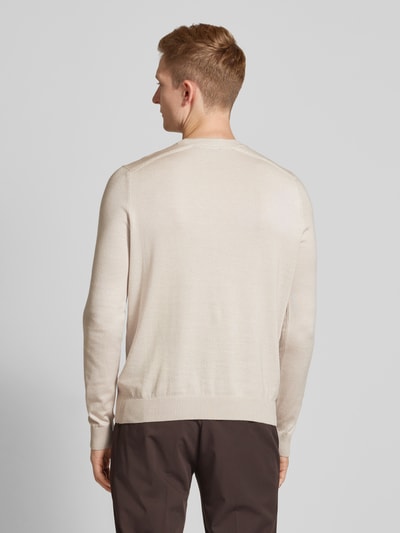 JOOP! Collection Strickpullover mit Rundhalsausschnitt Modell 'Sergor' Beige 5