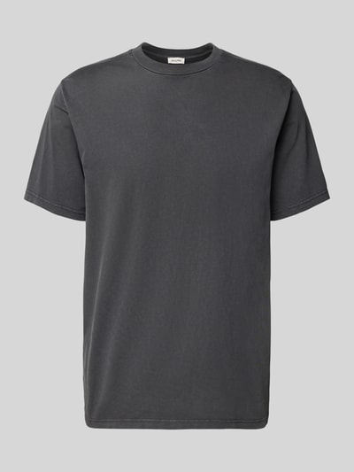American Vintage T-shirt met geribde ronde hals Donkergrijs - 2