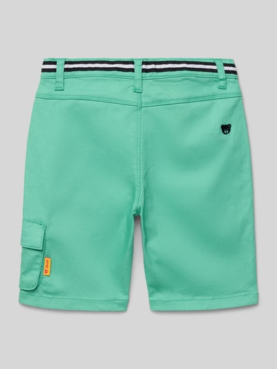 Steiff Bermuda met motiefstitching en klepzak Groen - 3