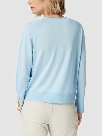 Marc Cain Gebreide pullover met geribde ronde hals Bleu - 5