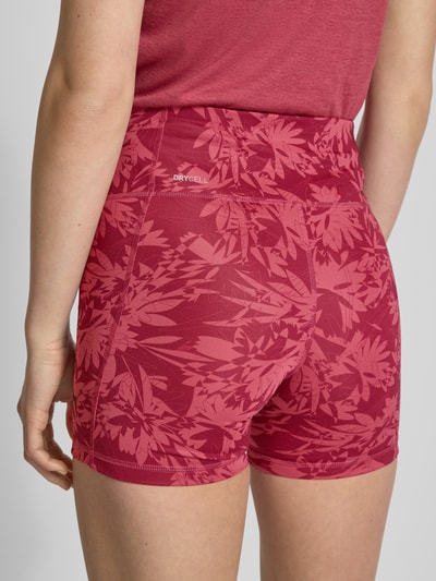 PUMA PERFORMANCE Super skinny fit korte broek met brede band, model 'ESSENTIAL' Bordeaux - 3