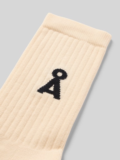 Armedangels Sokken met labeldetail, model 'SAAMU' Offwhite - 2