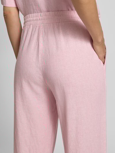 FREE/QUENT Wide Leg Leinenhose mit elastischem Bund Modell 'Lava' Pink 3