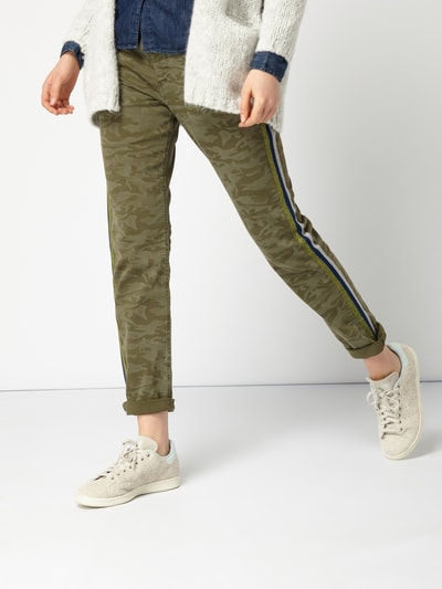 MAC Loose Fit Jeans mit Camouflage-Muster Khaki 4