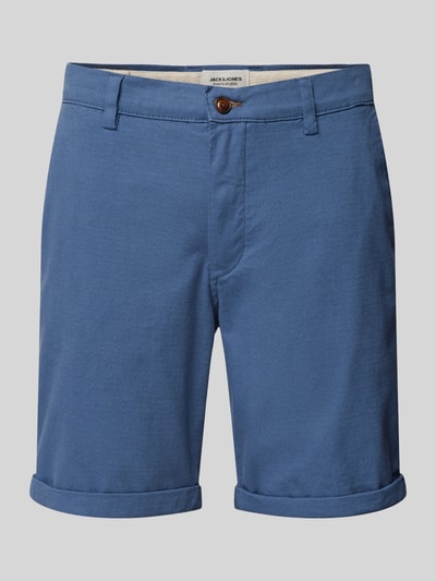 Jack & Jones Regular Fit Bermudas mit Strukturmuster Modell 'FURY' Blau 2