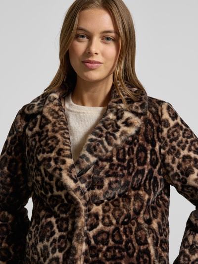 monari Jacke aus Kunstfell in Leo-Optik Dunkelbraun 3