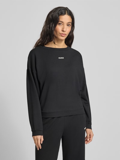 HUGO Oversized sweatshirt van modalmix, model 'CASUAL_SWEATSHIRT' Zwart - 4