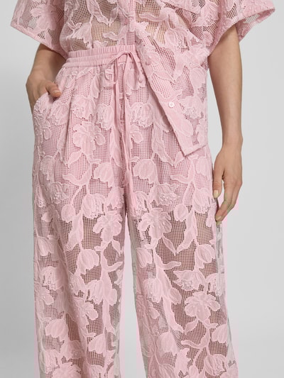 Essentiel Antwerp Loose Fit Weite Hose im semitransparentem Design Modell 'HENIM' Rosa 3