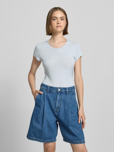 G-Star Raw T-shirt o kroju slim fit z wyhaftowanym logo model ‘Eyben’ Jasnoniebieski 4