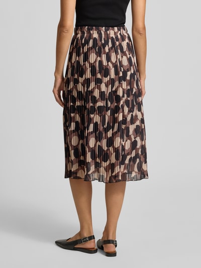 ZABAIONE Midirok met plissévouwen Middenbruin - 5