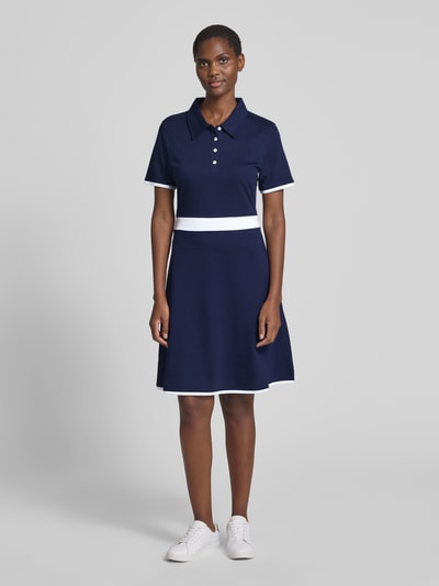 monari Sukienka polo o długości do kolan z krótką listwą guzikową Granatowy 1