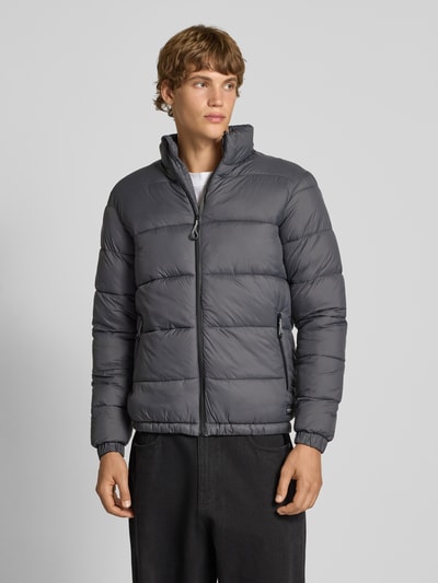 Blend Gewatteerd jack met opstaande kraag, model 'EIDEN' Antraciet - 4