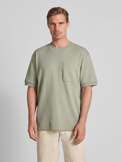 Lindbergh Oversized Sweatshirt mit Brusttasche Khaki 4