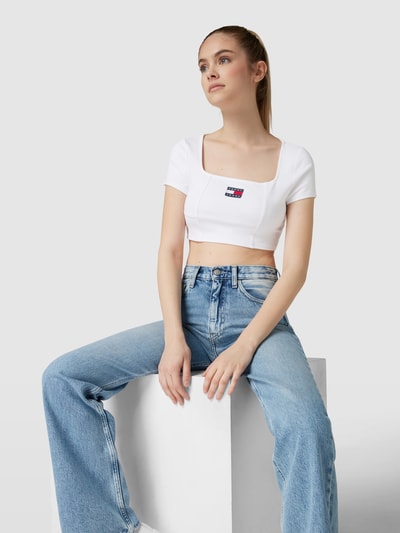 Tommy Jeans T-shirt krótki z kwadratowym dekoltem model ‘ARCHIVE’ Biały 3