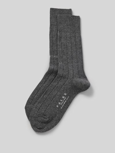 Falke Socken mit Label-Detail Modell 'LHASA' Silber 1