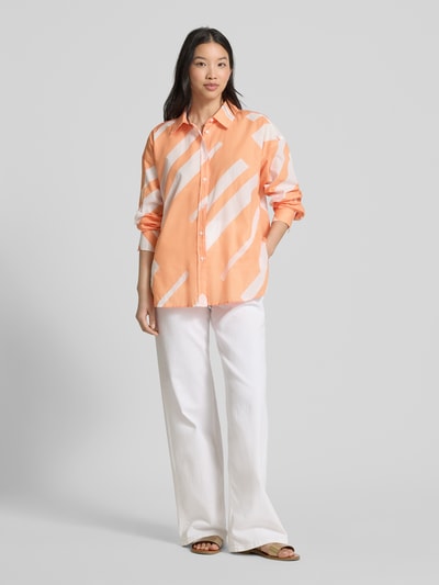 OPUS Regular fit overhemdblouse met doorknoopsluiting Oranje - 1