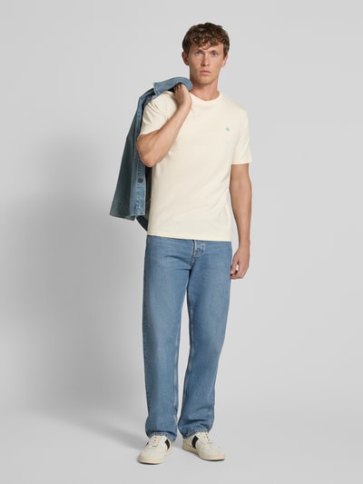 Scotch & Soda T-Shirt mit Logo-Stitching Offwhite 1