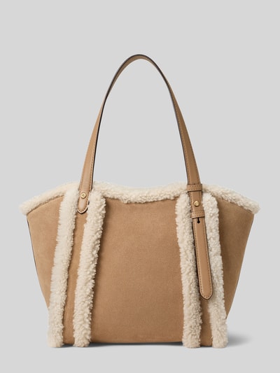 Lauren Ralph Lauren Henkeltasche mit Lammfellvelours-Details Modell 'TASHA' Camel 5