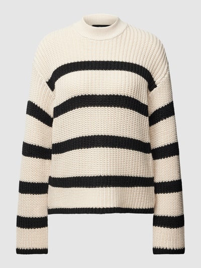 Vero Moda Strickpullover mit Streifenmuster Modell 'HILDA' Offwhite 2