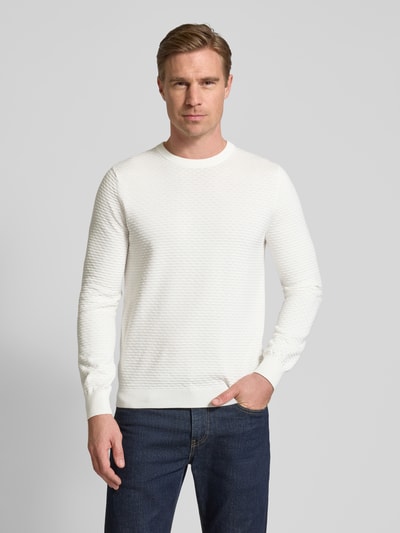 Antony Morato Strickpullover mit gerippten Abschlüssen Weiss 4