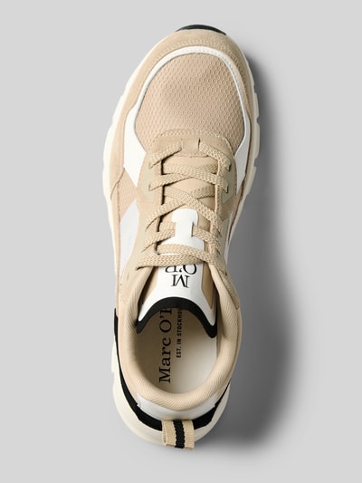Marc O'Polo Lage sneakers van een hoogwaardige materiaalmix Zand - 3