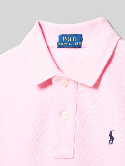 Produktfoto, Regular Fit Poloshirt aus reiner Baumwolle von Polo Ralph Lauren Kids, Optik: Unifarben, Logo-Stitching, Polokragen, Kurzarm, Materialverarbeitung: Piqué.