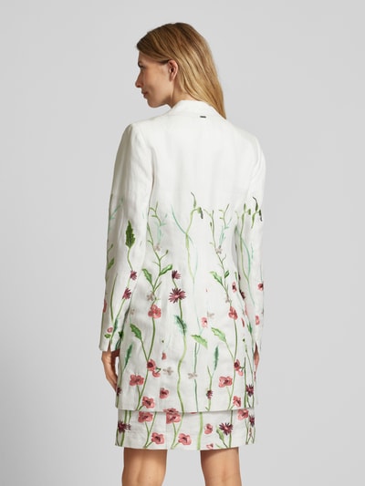 WHITE LABEL Blazer mit floralen Stitchings Offwhite 5