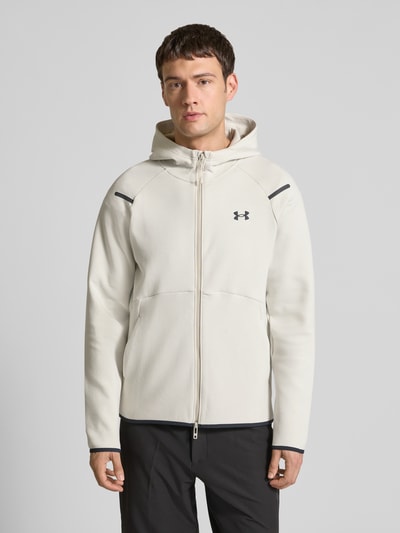 Under Armour Sweatjack met tweewegsritssluiting, model 'Unstoppable' Offwhite - 4