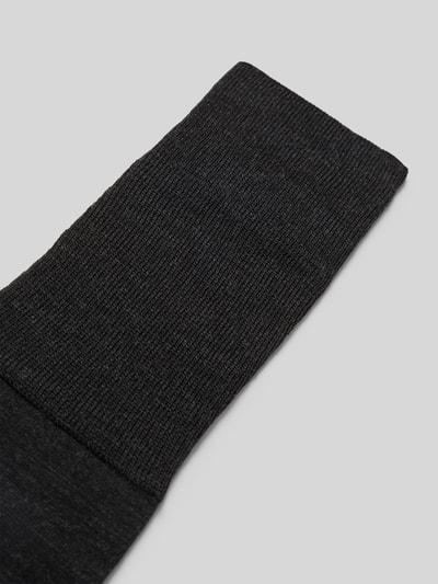 Falke Kniestrümpfe mit elastischem Rippenbündchen Modell 'AIRPORT' Anthrazit 2